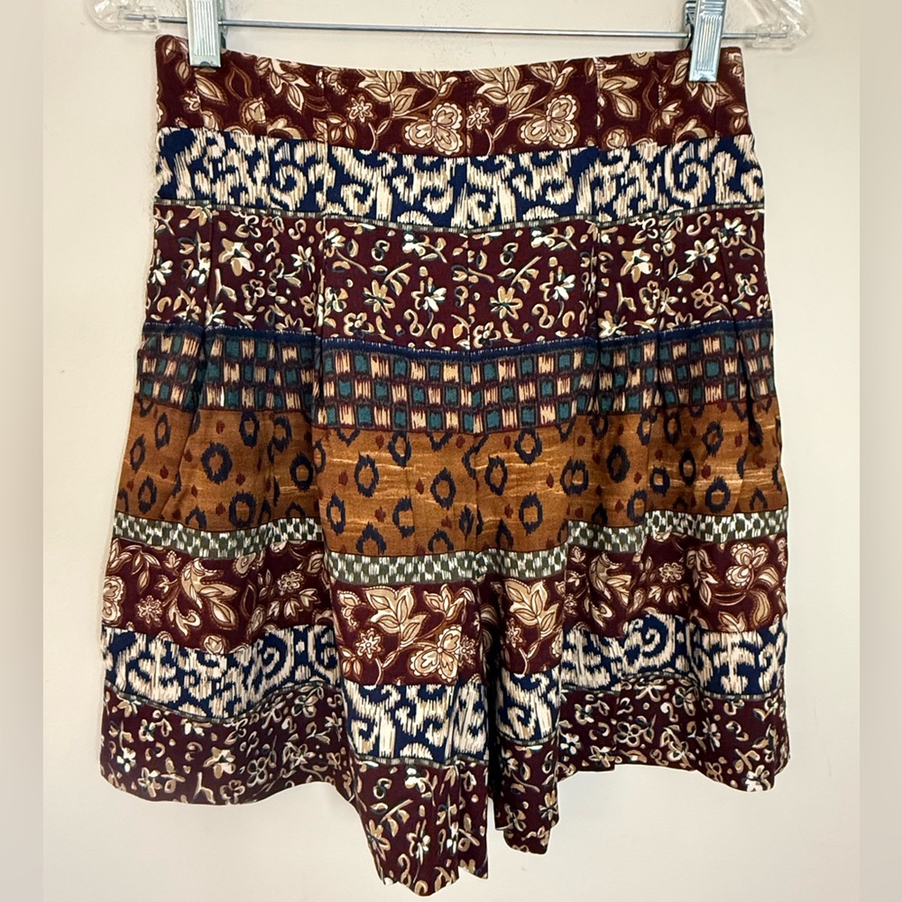Byer California boho patchwork multi print blue brown lightweight shorts SZ M - Picture 1 of 10